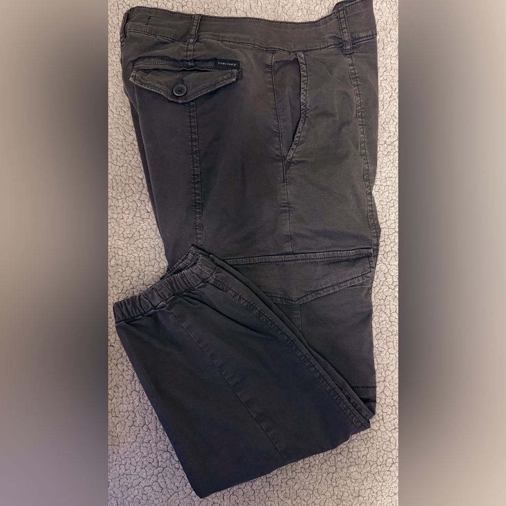 Ladies Sanctuary cargo jogger pants in Obsidean